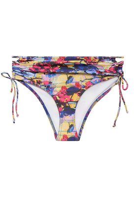 LOST INK  FLORAL HIGH WAIST BIKINI BOTTOM